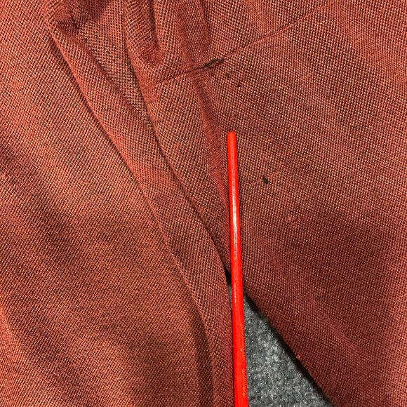 Eddie Bauer Shirt Mens Small Henley Rust Long Sleeve 1/4 Zip Pullover Tee FLAWS - Picture 9 of 10